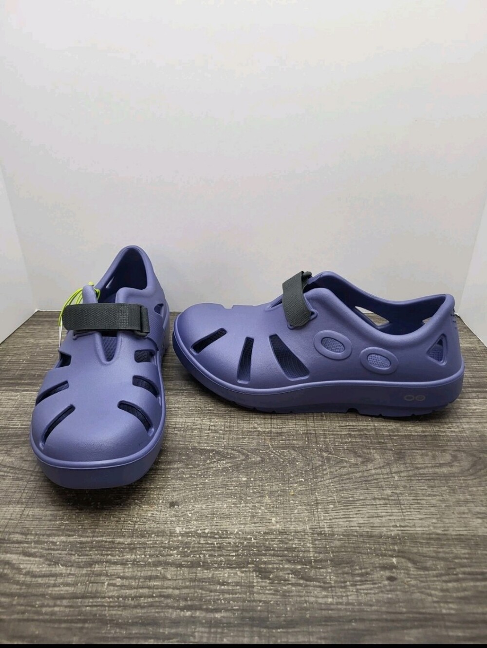Oofos Oocandoo Recovery Sandals Shoes Water Drop Blue Women 9 Men 7 New